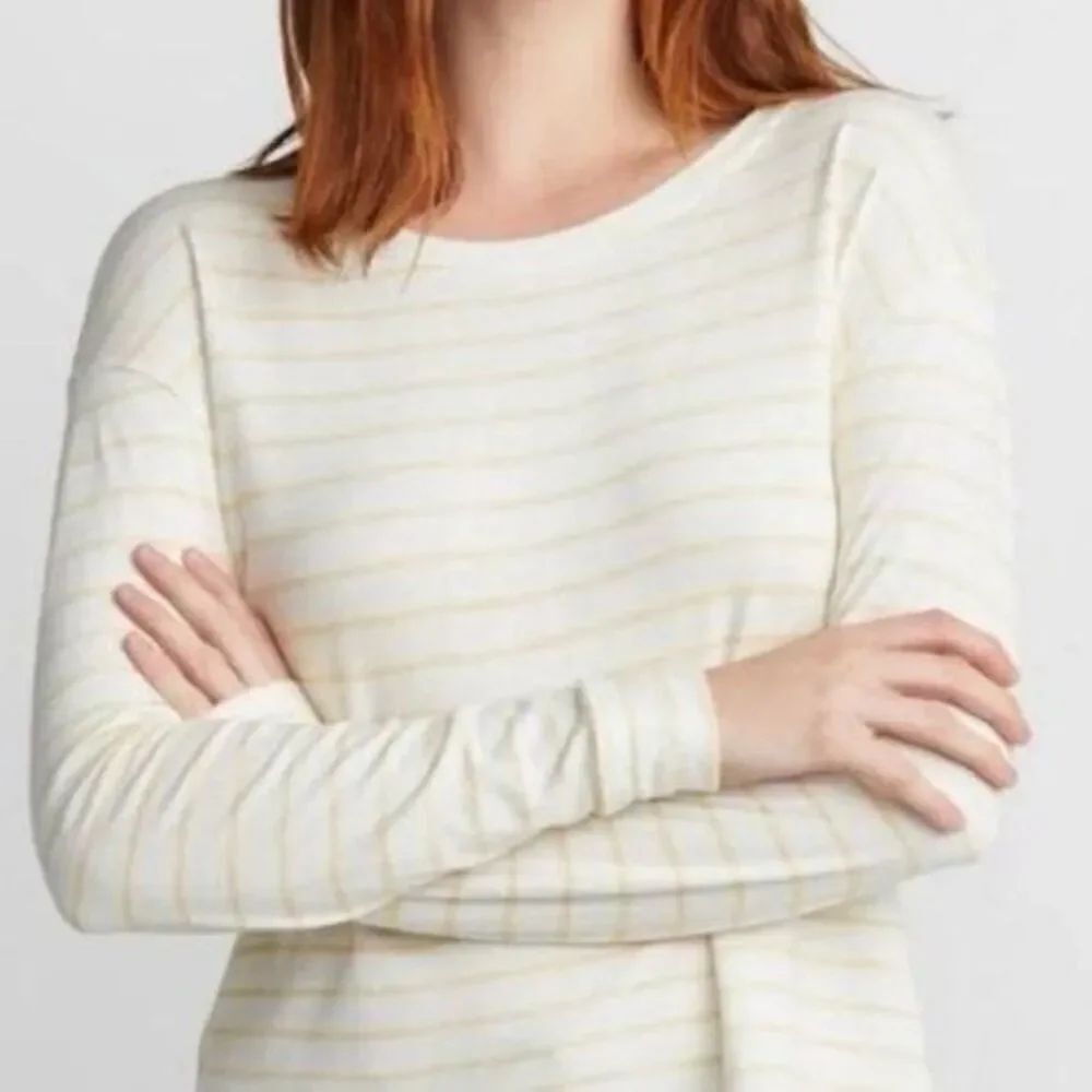 Marine Layer MARLIE DROP CREW STRIPE long sleeve shirt women's size XS NEW NWT